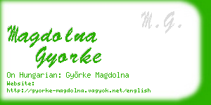 magdolna gyorke business card