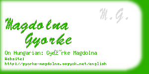 magdolna gyorke business card